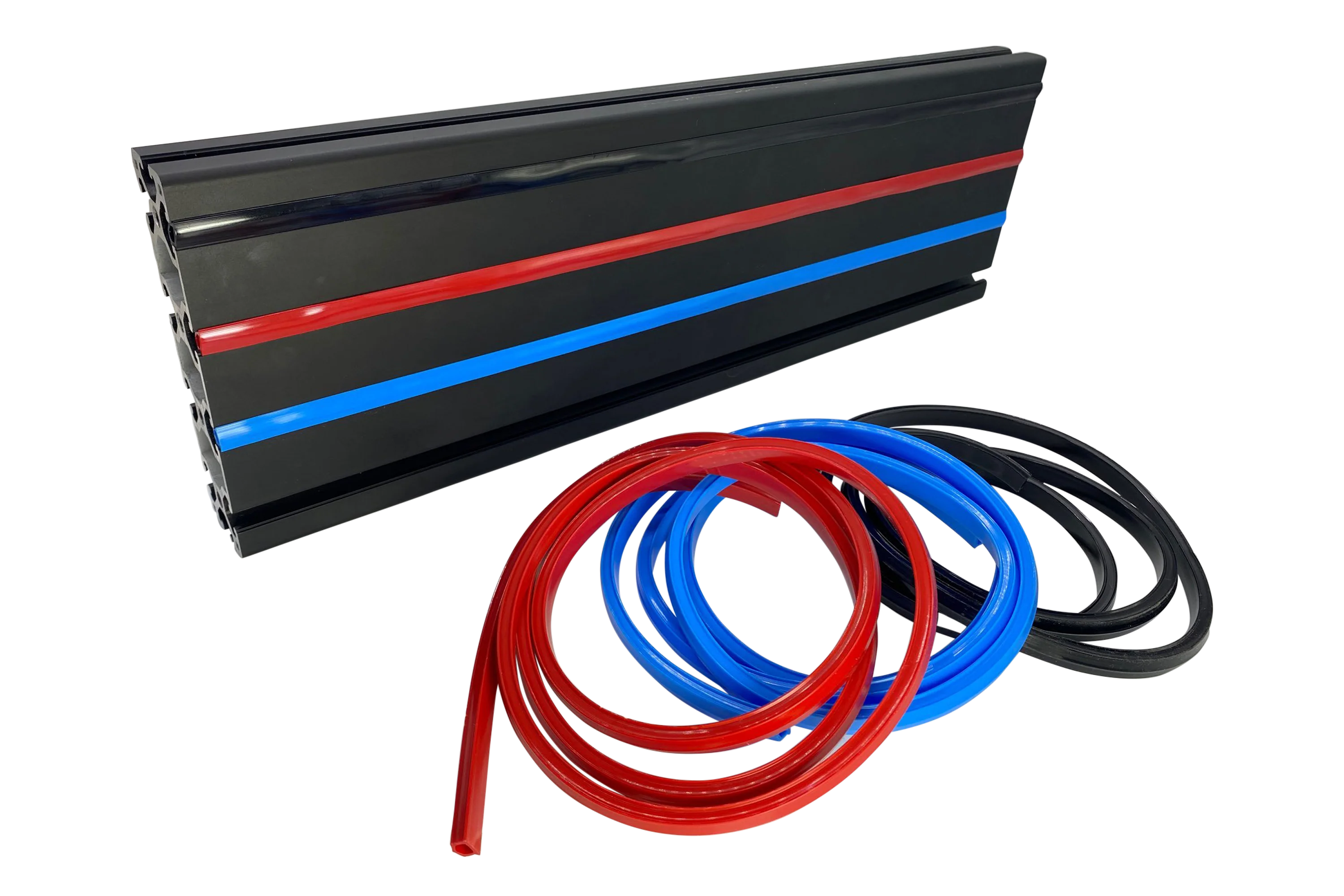 Black Rubber Dust/Design Strip – Anti-Slip Protective Edge Trim for Aluminium Profile Sim Rigs