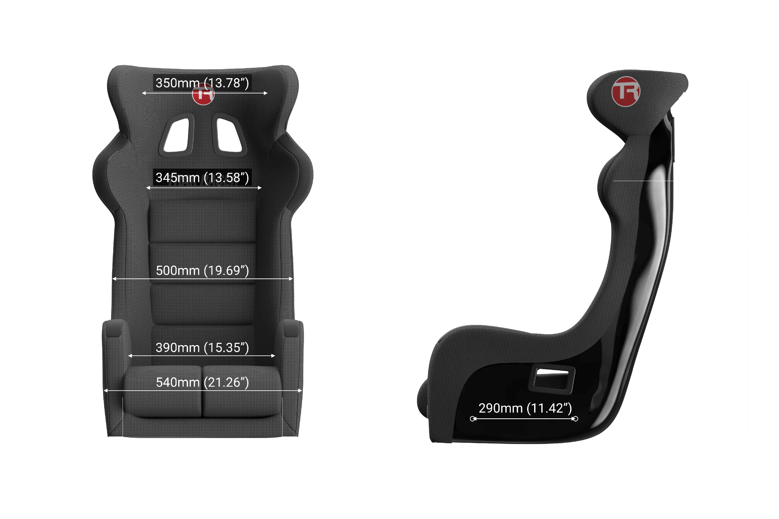 GT-Pro Fixed Fiberglass Sim Racing Seat - Image 5