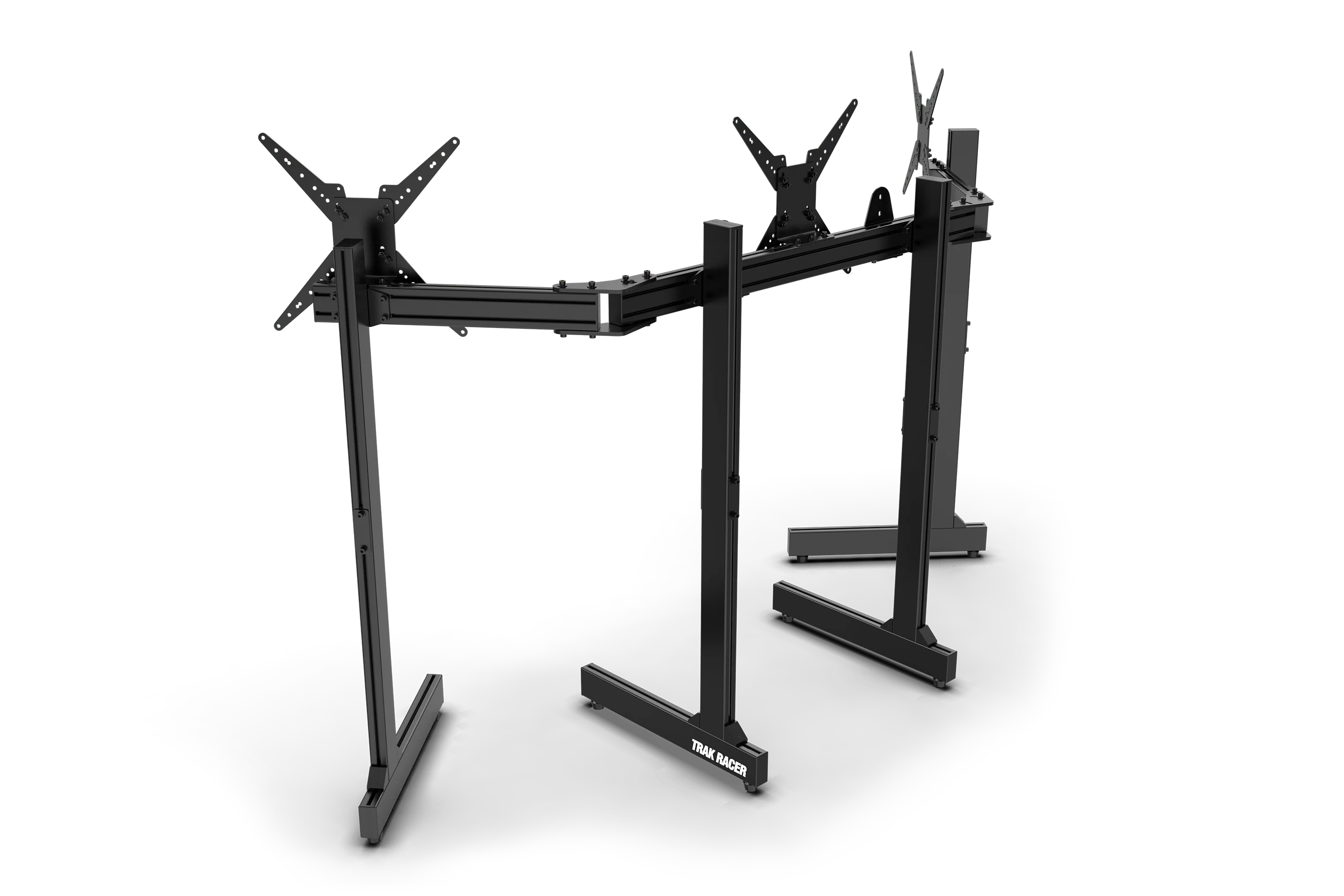 Freestanding Triple (3) Monitor Stand with Extra Leg Supports - Image 4