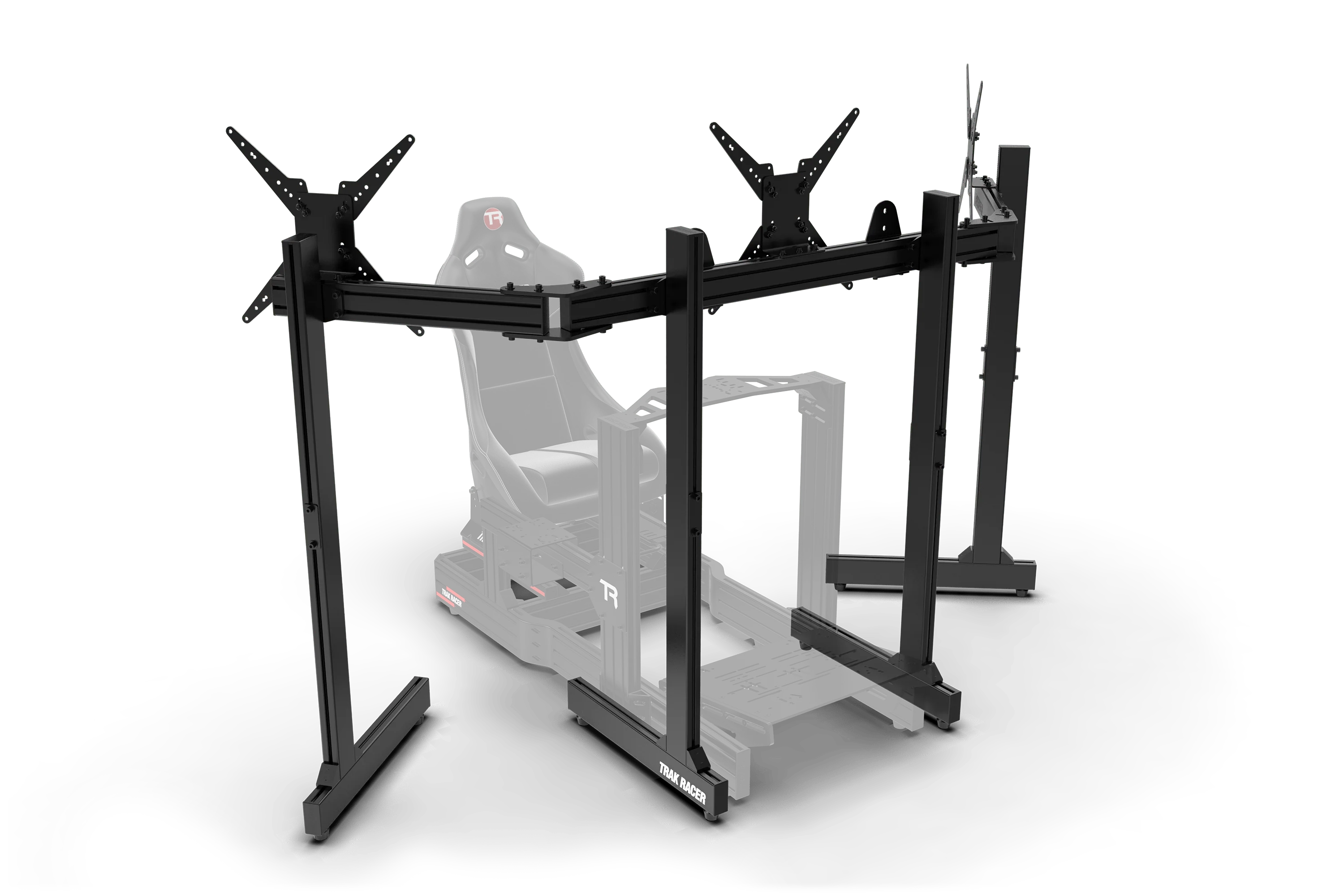 Freestanding Triple (3) Monitor Stand with Extra Leg Supports - Image 5