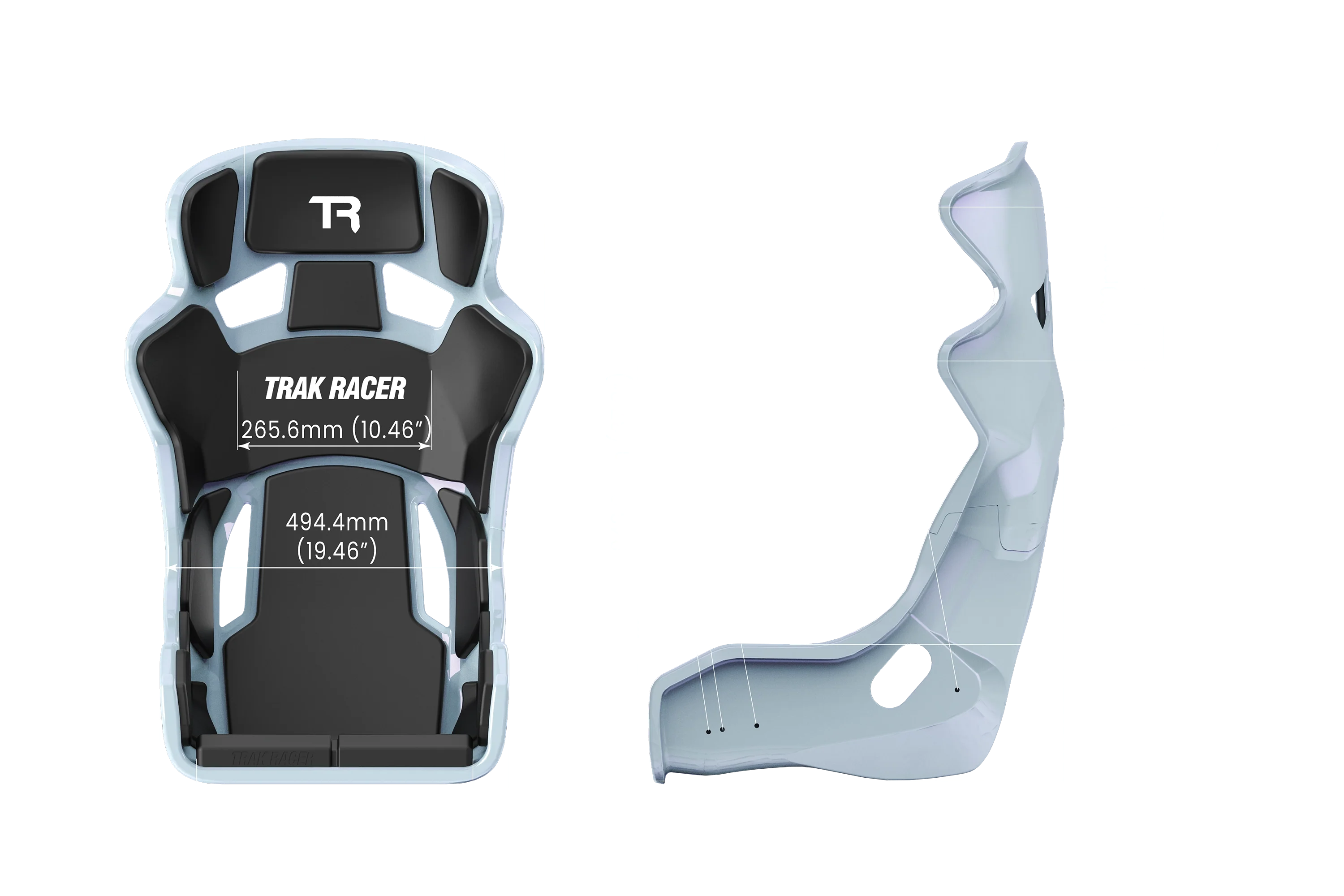 TR Series Fibreglass GT Sim Racing Seat — Pearlescent Colour-Shift Finish - Image 10