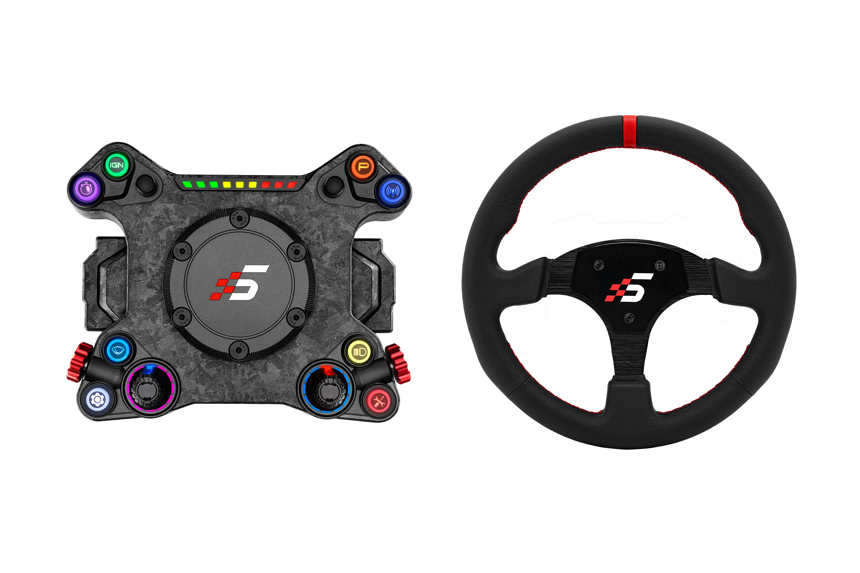 Simagic NEO X Hub with Leather Steering Wheel